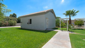 View of guest house outside of Jones Family Care Home